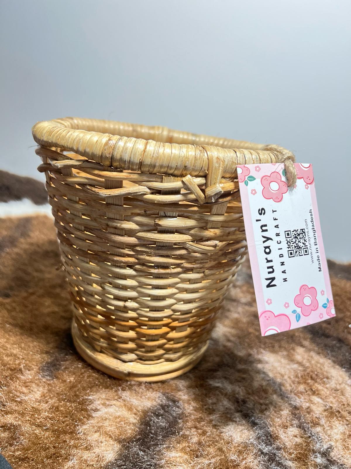 Rattan conical basket