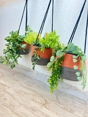 jute Cylinder Hanging Pot ( Medium)