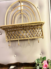 Rattan decor shelve