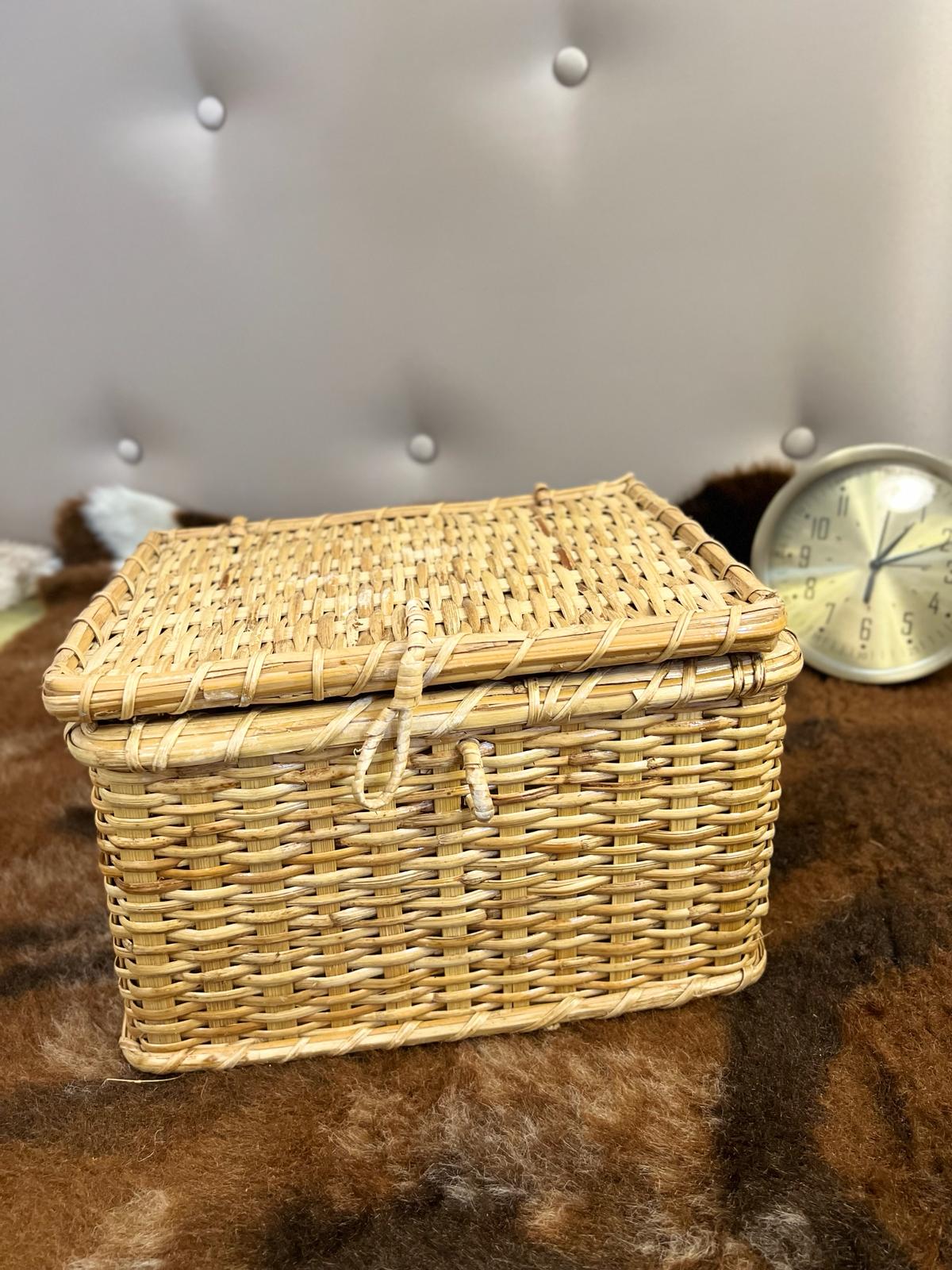 Rattan organiser box