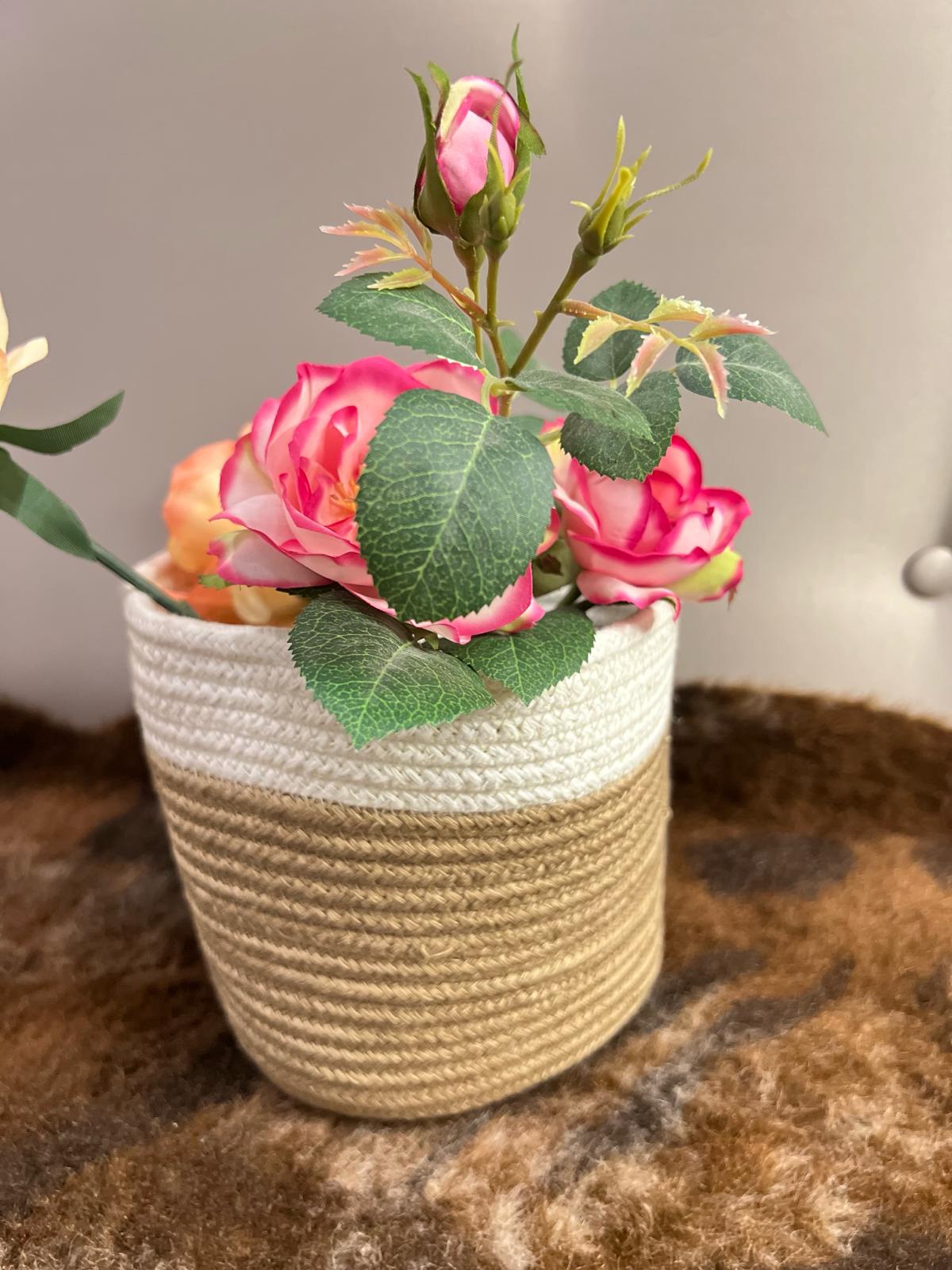 Cotton rope wall planter (small)