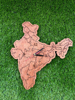 India Wooden Map