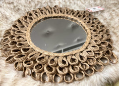 Jute mirror (round)