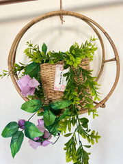 Rattan cylinder hanging tob