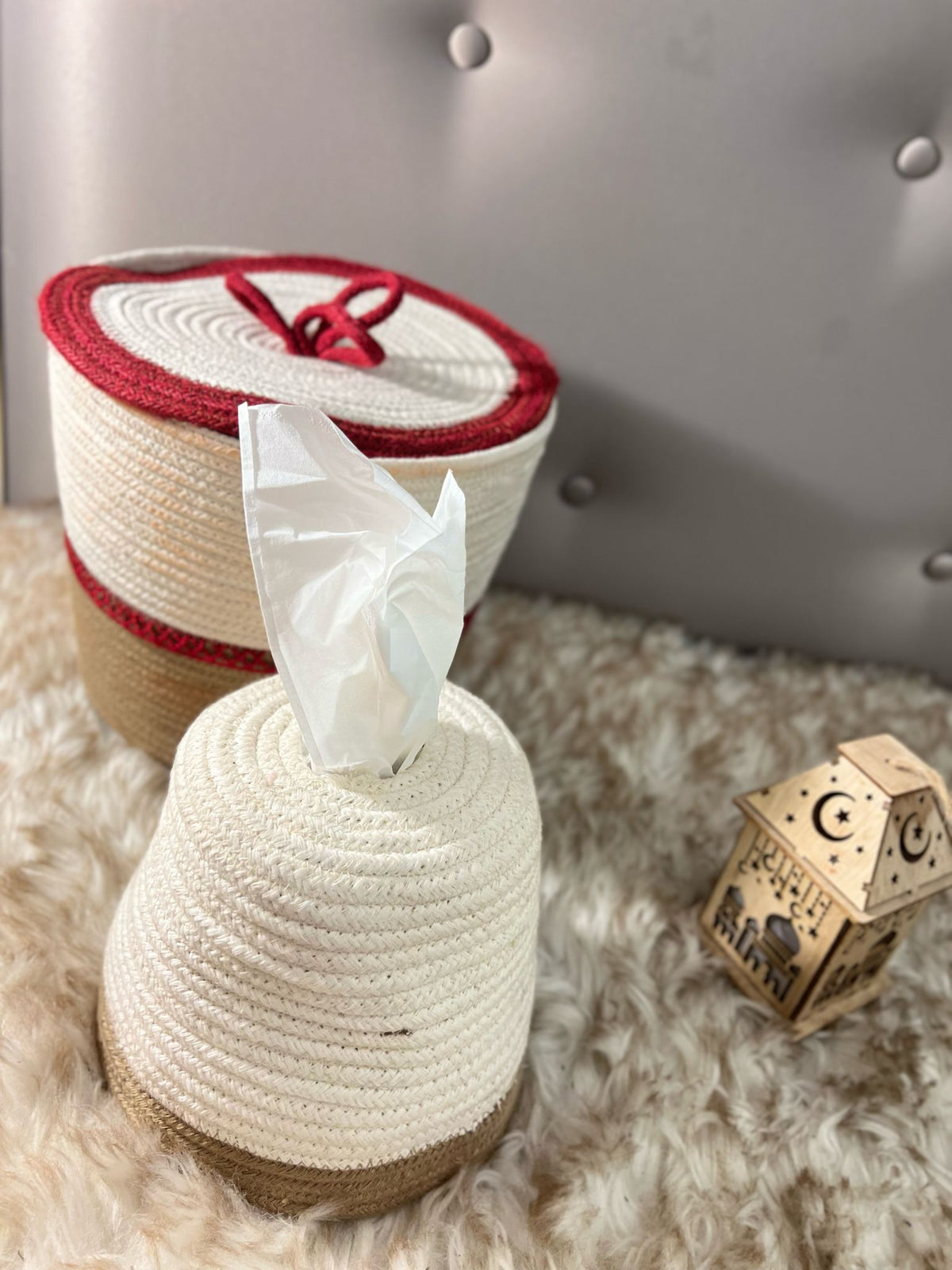 Cotton rope tissue box set